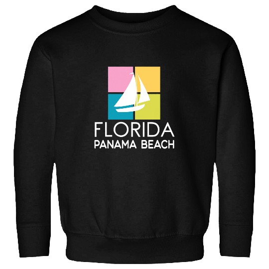 Panama Beach FL Modern Sail Boat Design Panama Beach Sailor Sweatshirts