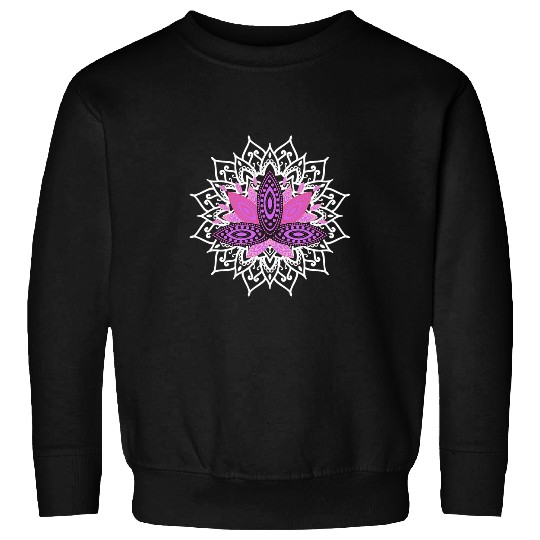 Mandala Lotus Leaf Yoga Spiritual Mandala Meditation Sweatshirts