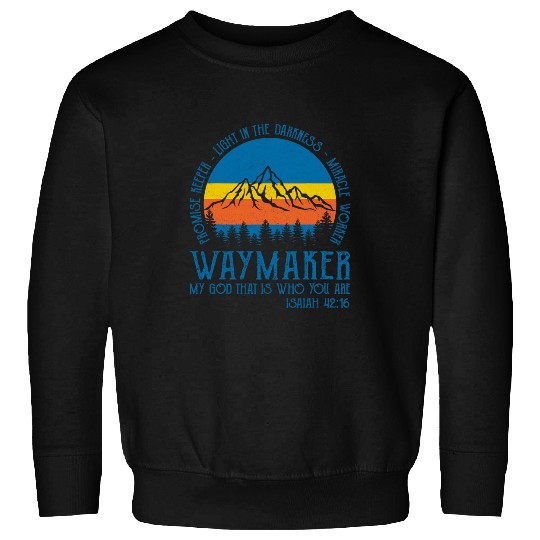Waymaker Miracle Worker Jesus Christ Christian Religious Sweatshirts