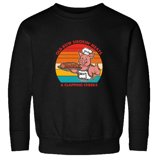 Old Row Smokin Meats Clapping Cheeks Apparel Sweatshirts