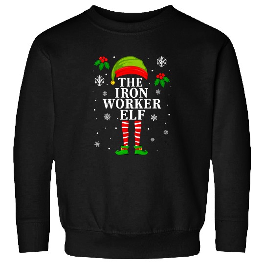The Iron Worker Elf Christmas Matching Sweatshirts