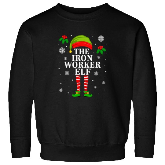 The Iron Worker Elf Christmas Matching Sweatshirts