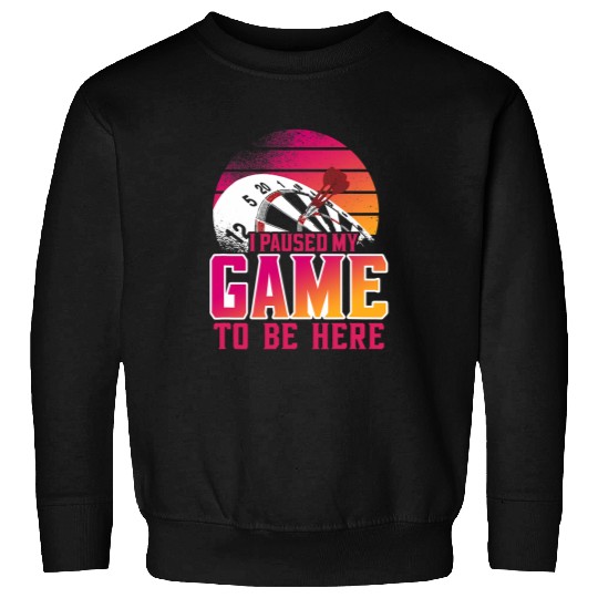 Darts vintagess Retro I Paused My Game To Be Here Sweatshirts