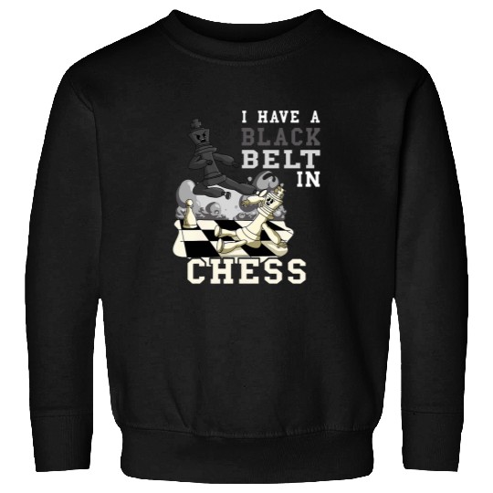 Chess Black Belt Player Chess Game Board Game Chess Club Sweatshirts