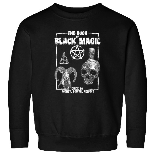 Edgy Gothic Alt Clothing Black Magic Graphic Sweatshirts