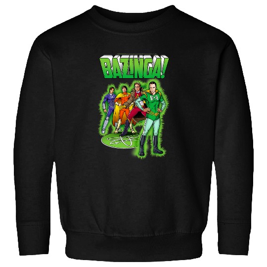 The Big Bang Theory Bazinga Comic Book Characters Sweatshirts