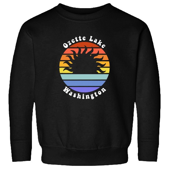 Ozette Lake Washington WA Sunrise Vacation Souvenir Sweatshirts