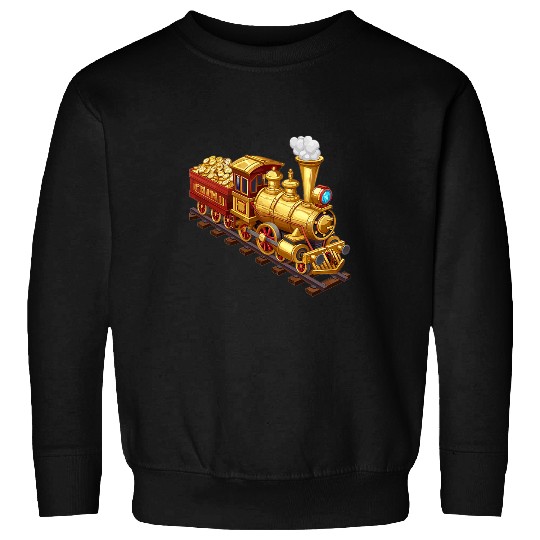 Cartoon Gold Train 1 Sweatshirts