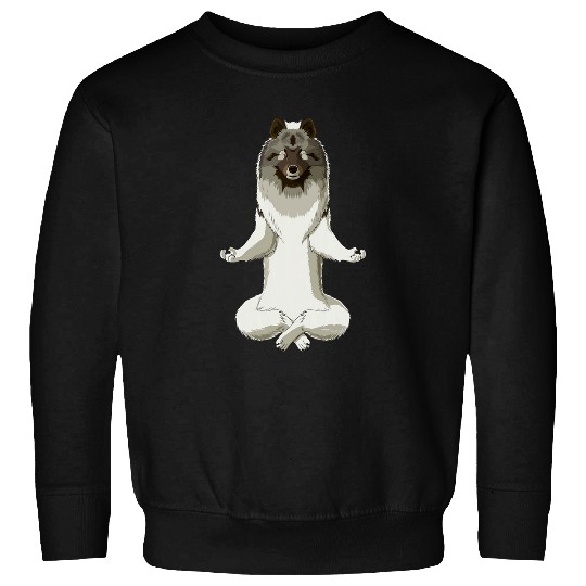 Funny Yoga Dog Keeshond Sweatshirts