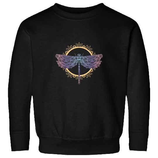 Meditation Mandala Dragonfly Esoteric Yoga Design Sweatshirts