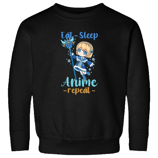 Eat Sleep Anime Repeat I Chibi Kawaii Cosplay Sweatshirts