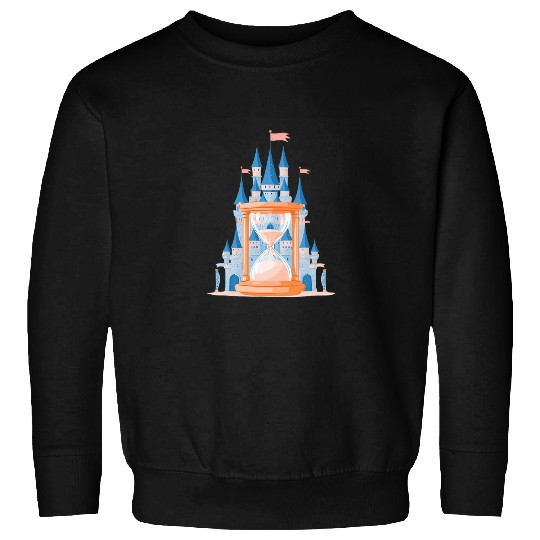 Pastel Castle With Sand Timer Fairy Tale Sweatshirts