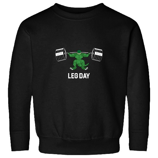 dino leg day bodybuilding powerlifting gym lifting Sweatshirts
