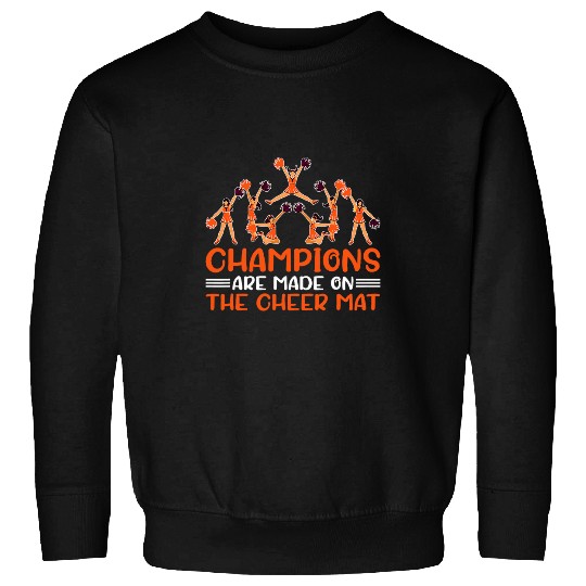 Cheerleading Cheer Mat Saying Girl Cheerleaders Sweatshirts