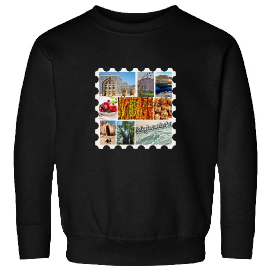 Afghanistan Stamp Collage Sweatshirts