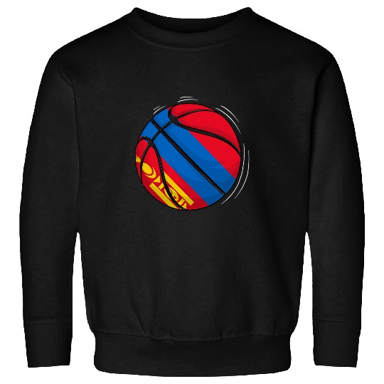 Basketball Ball With The Flag Of Mongolia Sweatshirts