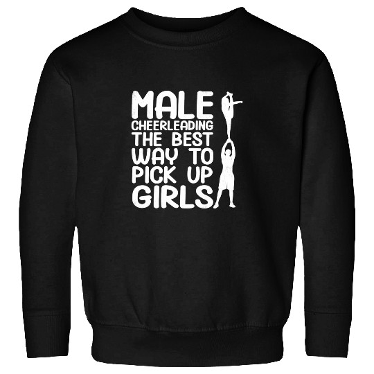 Cheerleading With Girls Funny Cheerleader Cheer Graphic Sweatshirts