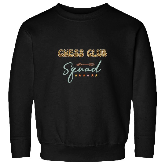 Chess Club Squad leopard pattern retro vintagess team Sweatshirts