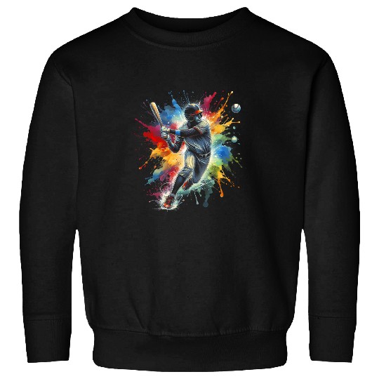 Baseball Player DripThe Bat Rack Batter Colorful Painting Sweatshirts