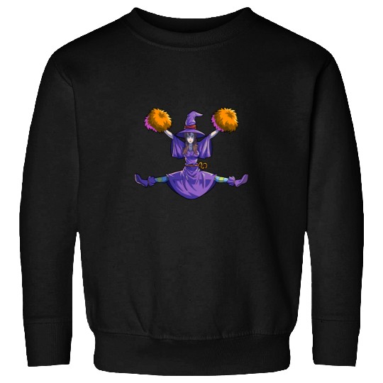 Cheerleading Witch Halloween Women Girls Cheer Halloween 2 Sweatshirts