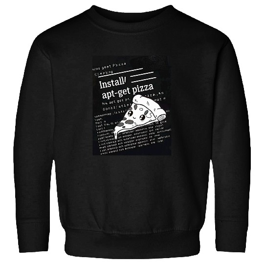 Install aptget Pizza Graphic Sweatshirts