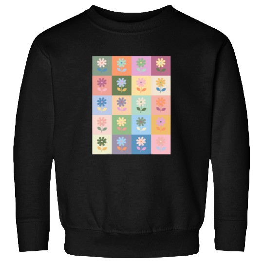 Danish Pastel Aesthetic Daisy Flower Plant Preppy Hippie Sweatshirts