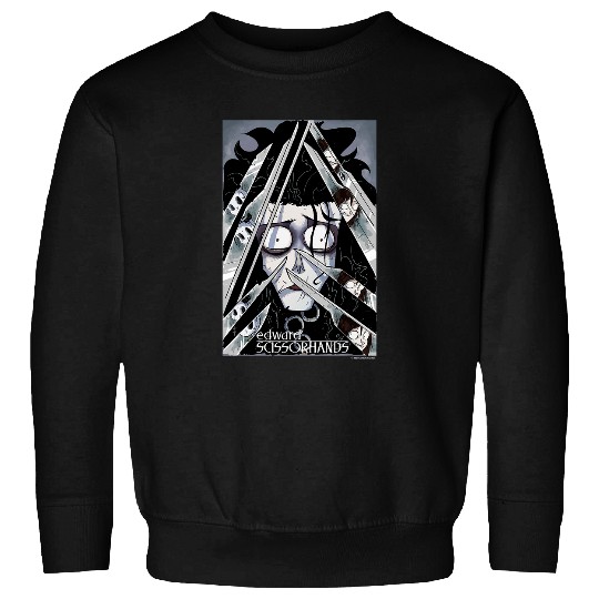 Edward Scissorhands Edward Behind Scissors Comic Book Poster Sweatshirts