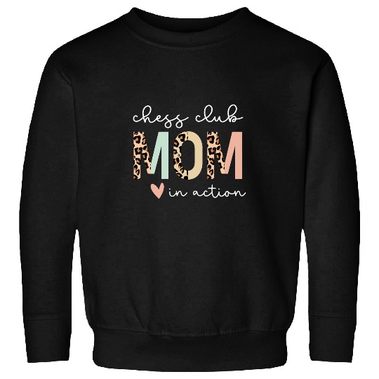 Chess Club Mom Leopard Sweatshirts