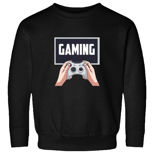 Gaming Drawing of Monitor and Video Game Controller Sweatshirts
