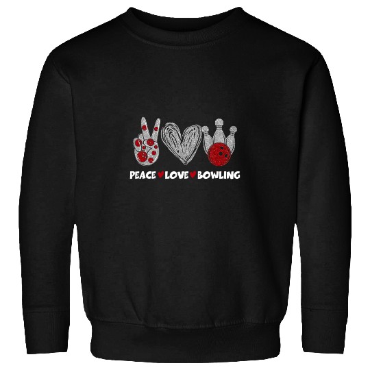 Peace Love Bowling Sublimation Sweatshirts