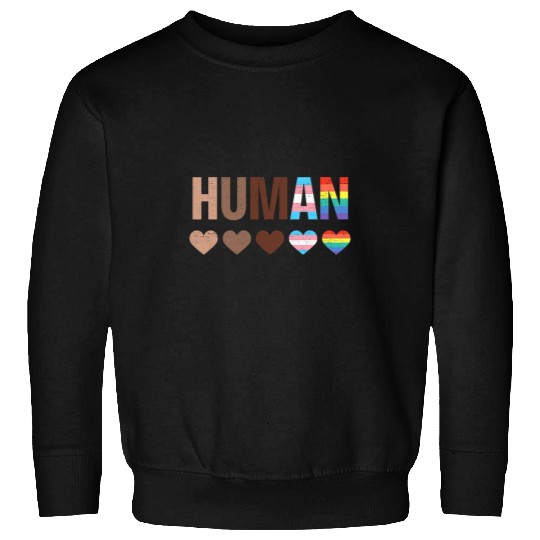 AllInclusive Hearts BLM Racial Justice Human Equality Top Sweatshirts