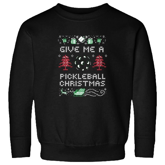 Pickleball Christmas Give me a PickleBall Christmas Stitch Sweatshirts