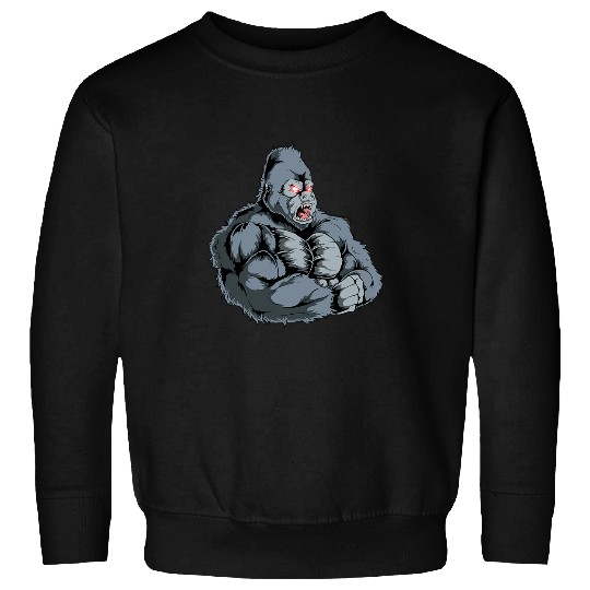 Gorilla Powerlifter Strongman Weightlifting Workout Gym Ape Sweatshirts