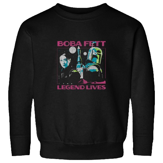Star warss The Book Of Boba Fett The Legend Lives Retro Sweatshirts