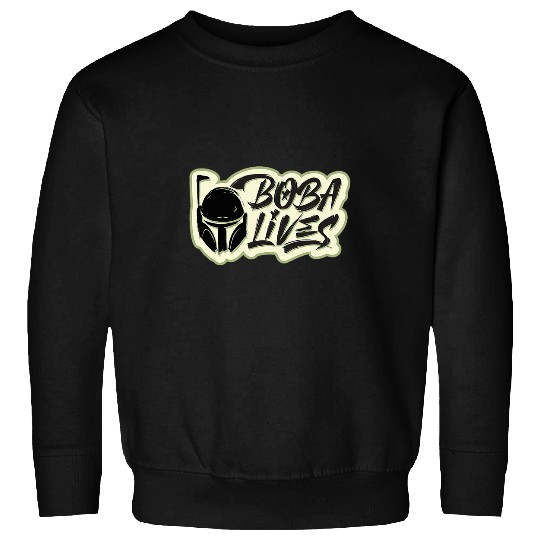 Star warss The Book Of Boba Fett Boba Lives Urban Style Logo Sweatshirts