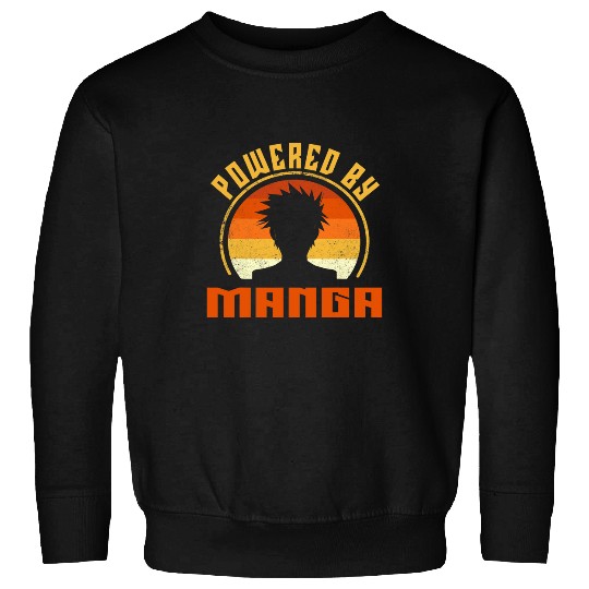 Powered By Manga Japanese Manga Cosplay Sweatshirts