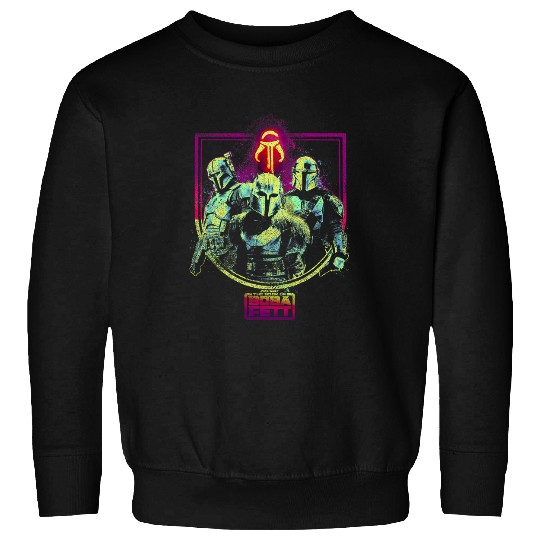 Star warss The Book Of Boba Fett Group Retro Mandalorians Sweatshirts
