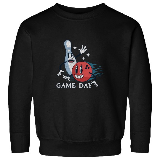Game Day Ten Pin Bowling Strike Split Bowler Fun Bowling Pin Sweatshirts