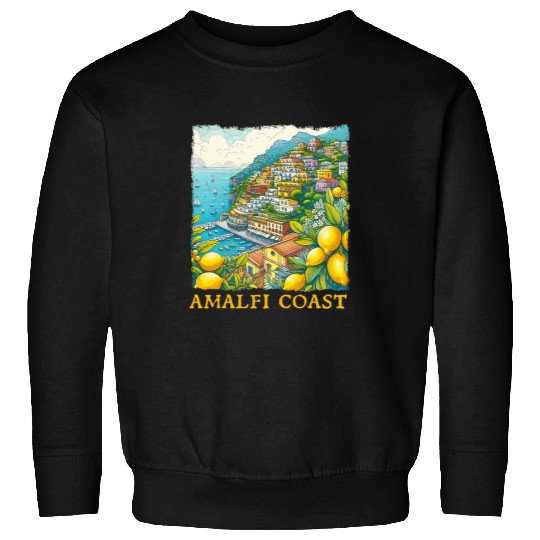 Amalfi Coast town Italy Trip Vacation Mediterranean Sea Sweatshirts