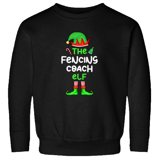 I m The Fencing Coachss Elf Christmas Matching Pajama Sweatshirts