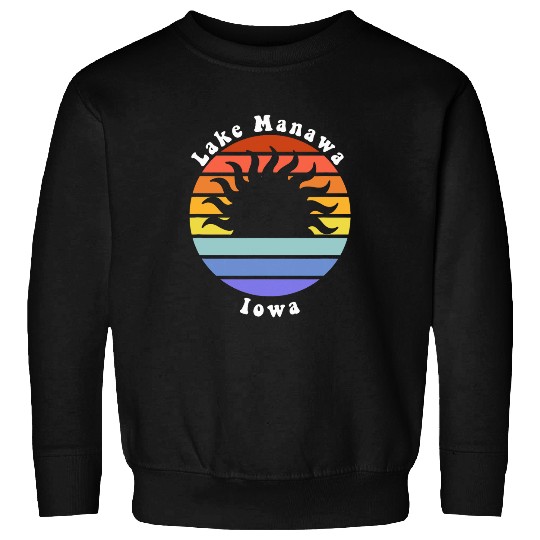 Lake Manawa Iowa IA Sunrise Vacation Souvenir Sweatshirts