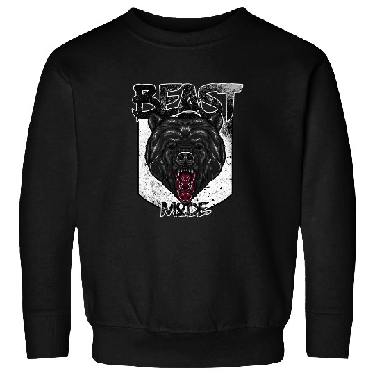 Grizzly Bear Gym Aesthetic Fierce Badass Sweatshirts