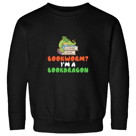 Reader Reading Book Lover Book Dragon Literature Bookworm Sweatshirts