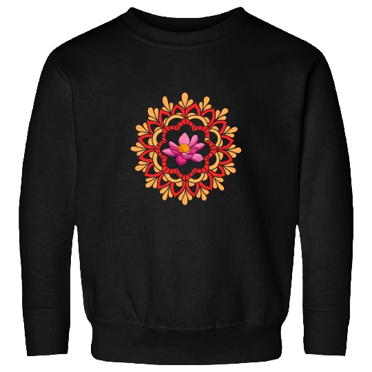 Prana Art Buddhist Spiritual Yoga Asian Mandala Lotus Sweatshirts