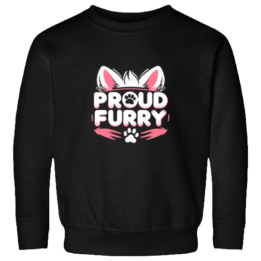 Proud Furry Funny Furries Tail and Ears Cosplay 1 Sweatshirts