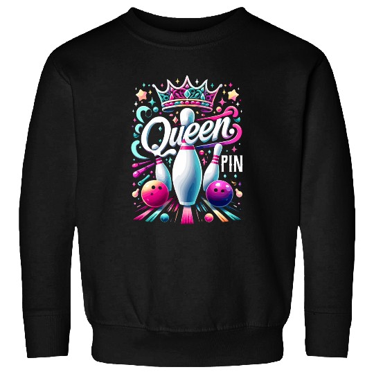 Queen Pin Bowler Bowling League For Bowling Queens 2 Sweatshirts