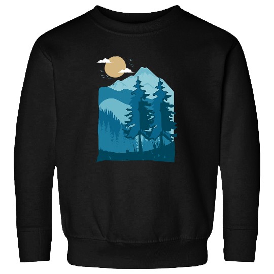 Midnight Forest Nature Outdoor Hiking Travel Adventure 1 Sweatshirts