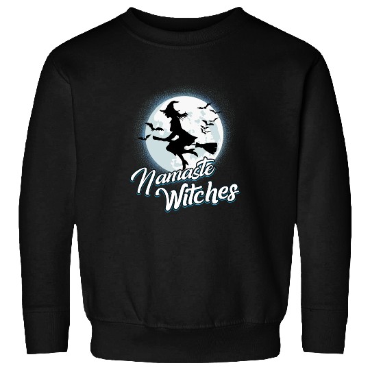 Namaste Witches Halloween Spooky Magic Yoga Ying Yang Zen Sweatshirts