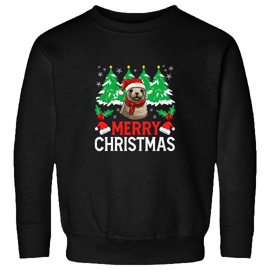 Mediterranean Monk Seals Christmas Pajama for xmasss Holiday Sweatshirts