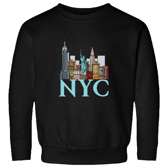 NYC New York City Skyline Drawing Sweatshirts
